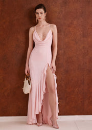 Midikleid in A-Linie mit Blumenmuster und Laternenärmeln