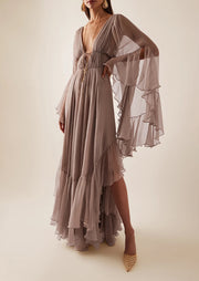 Nerina Deep V Neck Maxi Dress
