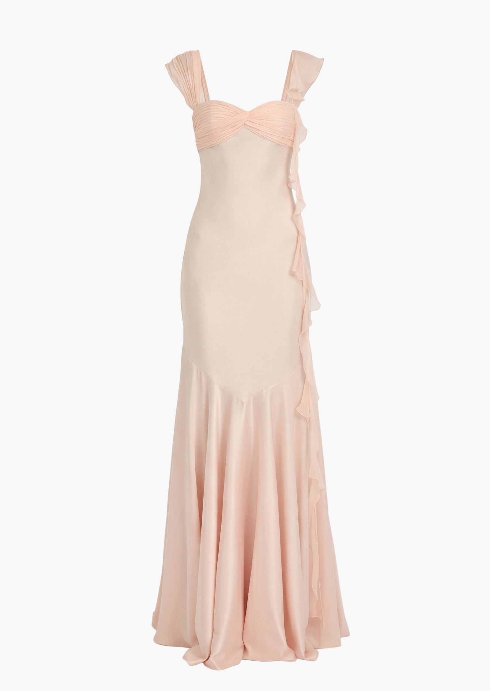 Midikleid in A-Linie mit Blumenmuster und Laternenärmeln