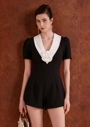 فستان قصير أحمر بدون حمالات مع فيونكة 