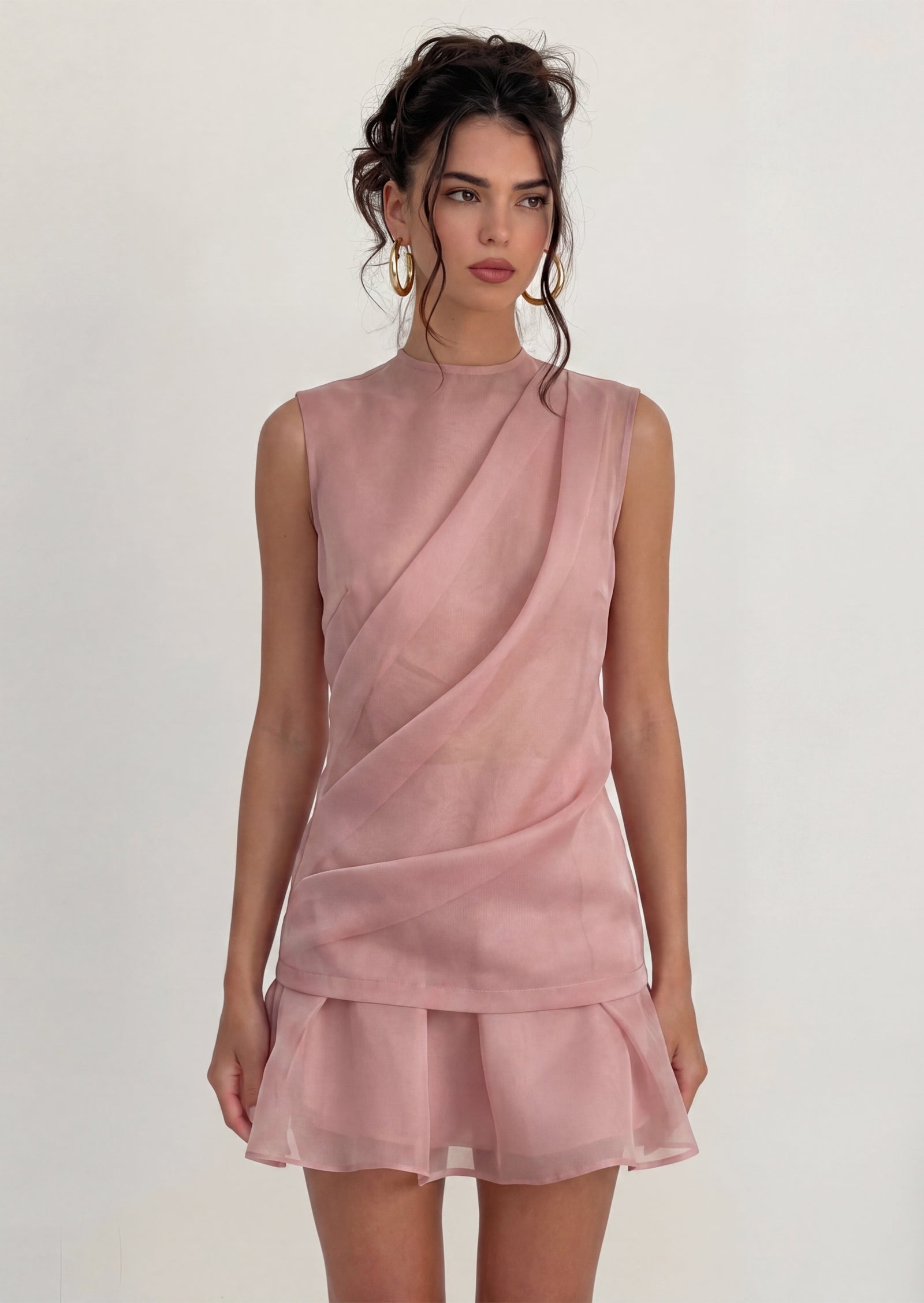 Hakula Organza Two Piece Set In Pink