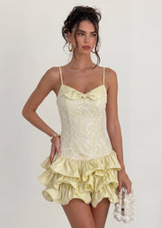 Perla Ruffled Mini Dress