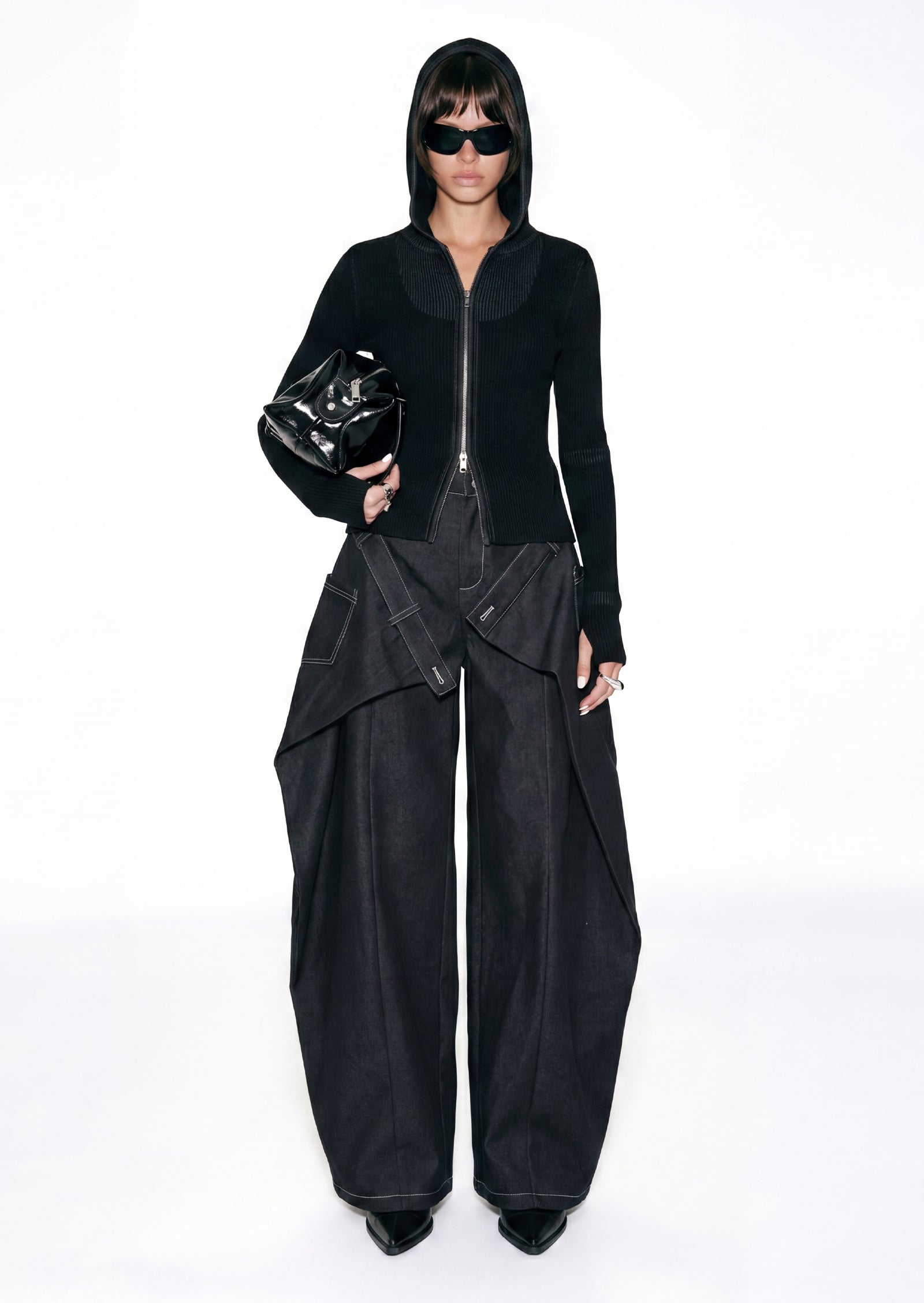 Norma Fake Two-Piece Wide-Leg Jeans