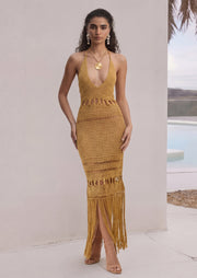 Kiara Crochet Knit Maxi Dress