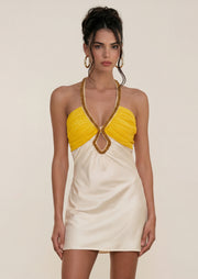 Midikleid in A-Linie mit Blumenmuster und Laternenärmeln