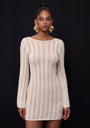 Ashika Hollow Knit Mini Dress