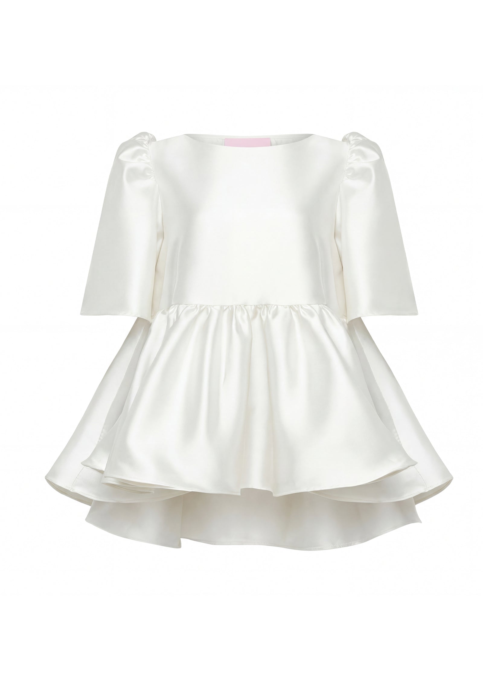 Midikleid in A-Linie mit Blumenmuster und Laternenärmeln