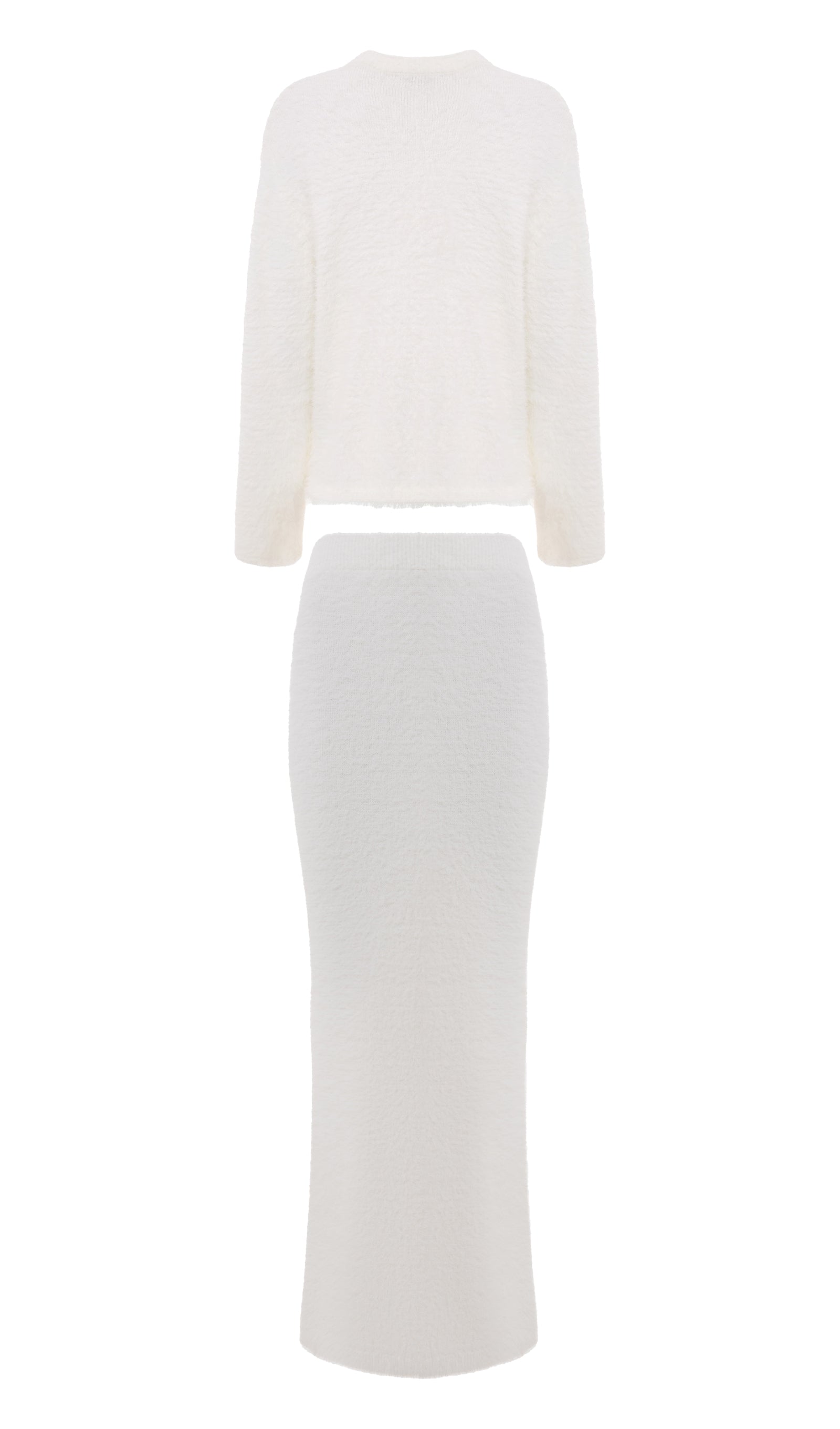 Fluffy Knitted Cardigan & Maxi Skirt Set
