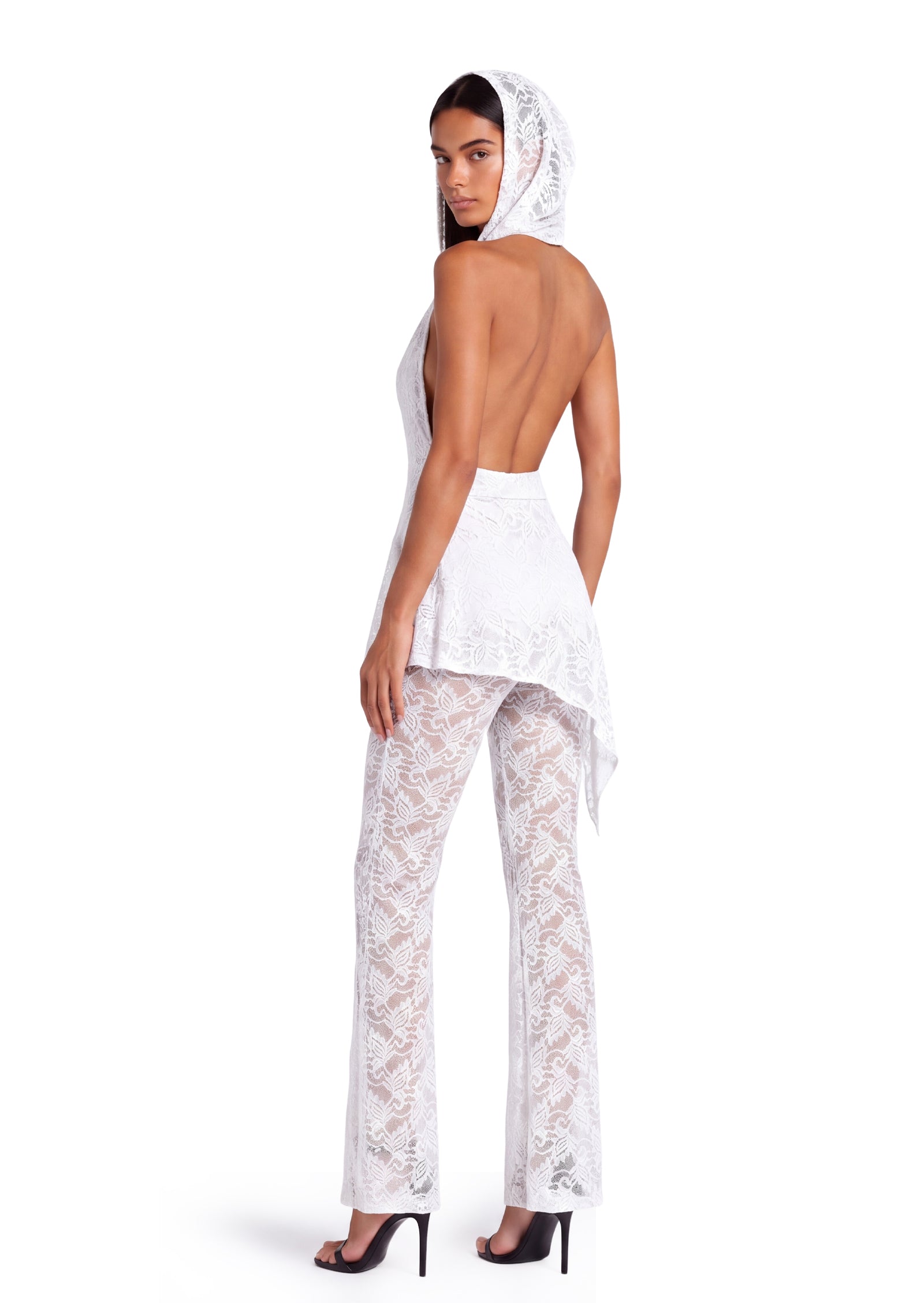 Adla Lace Two Piece Set In White