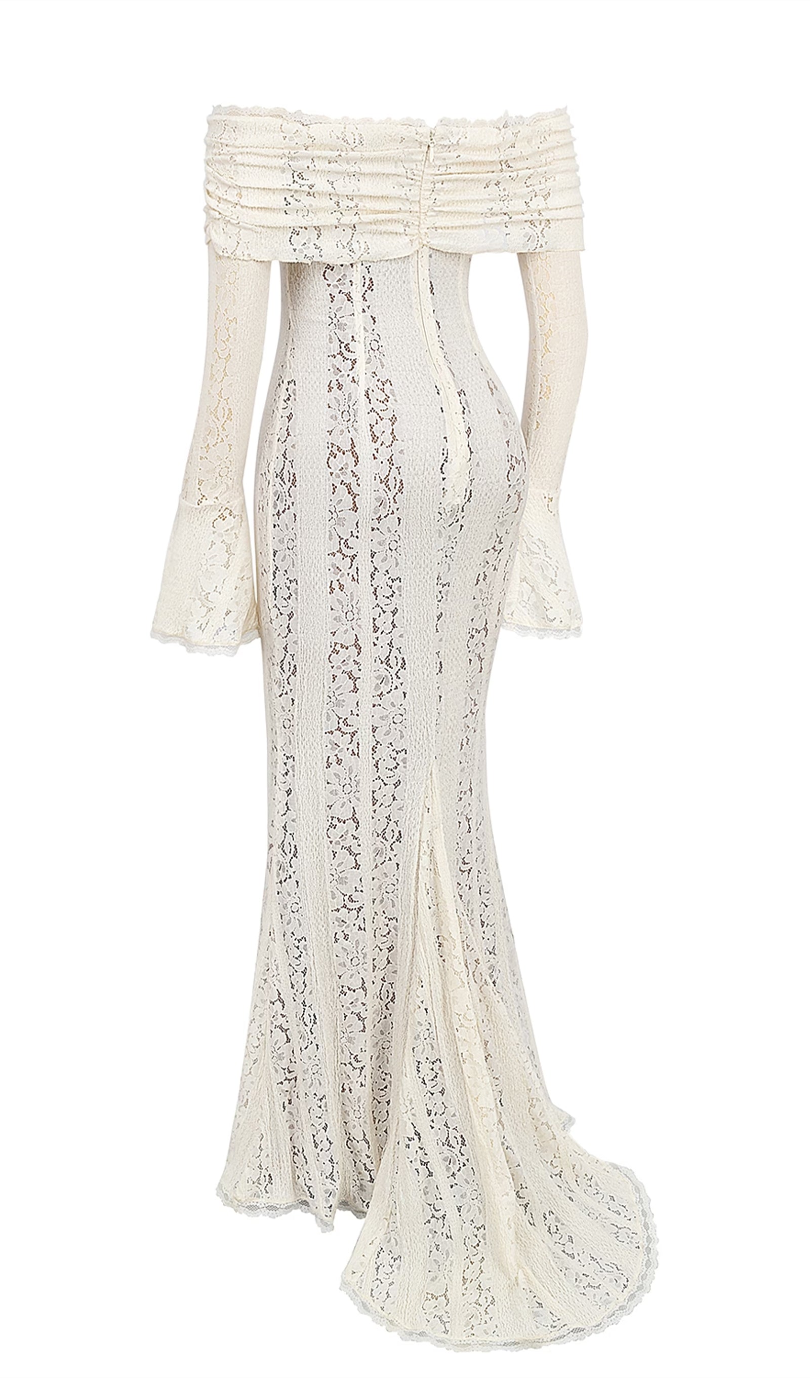 Midikleid in A-Linie mit Blumenmuster und Laternenärmeln