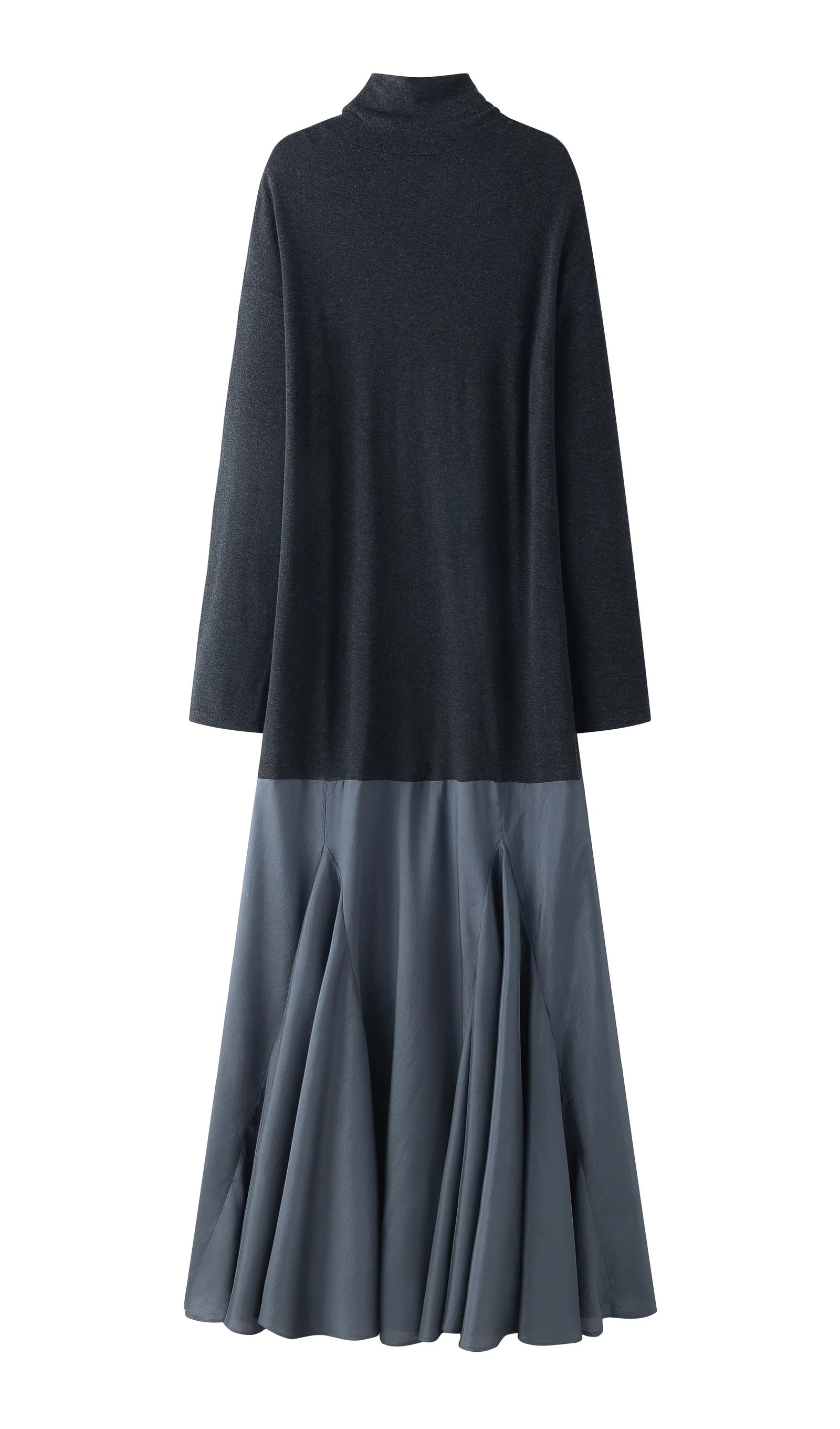 Midikleid in A-Linie mit Blumenmuster und Laternenärmeln
