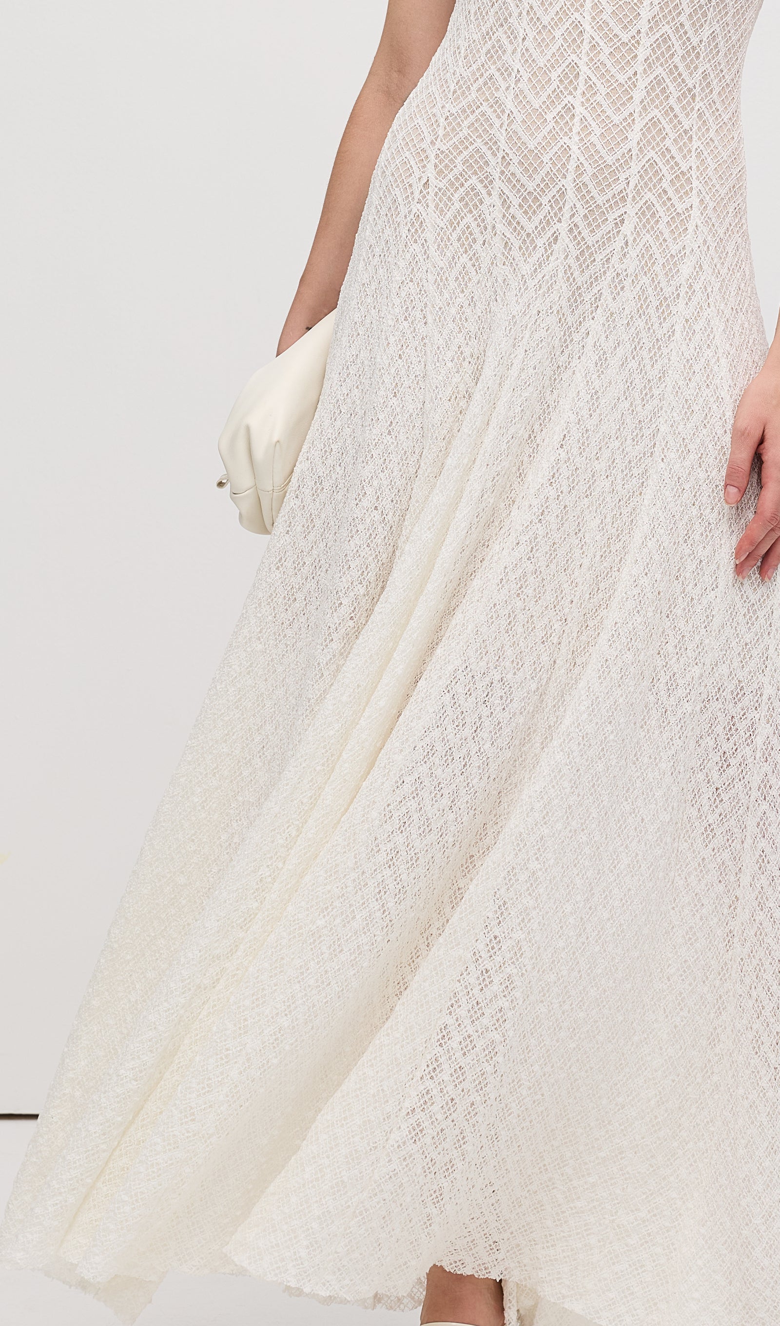 Solid Pointelle Sleeveless Maxi Dress