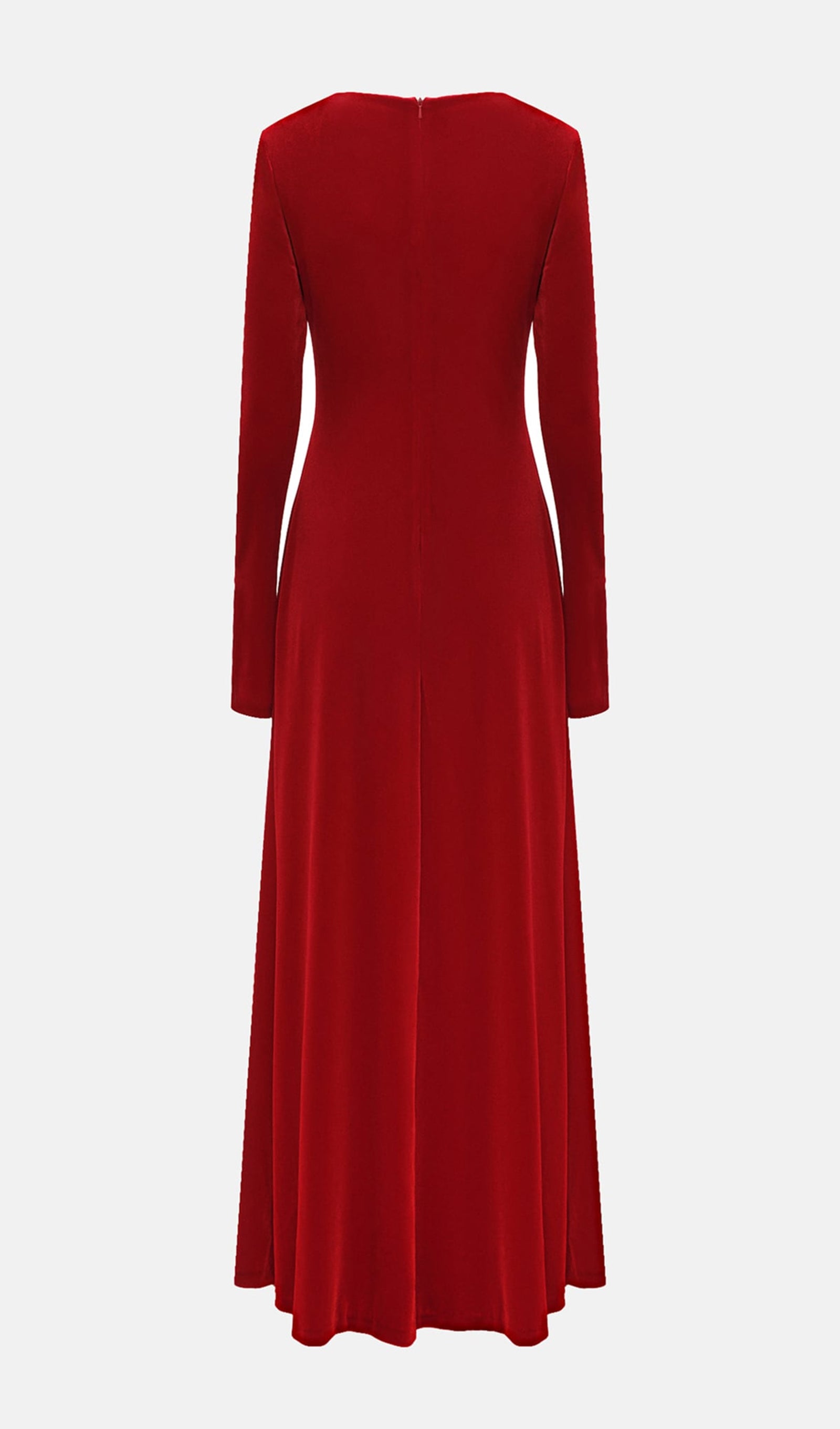 Midikleid in A-Linie mit Blumenmuster und Laternenärmeln