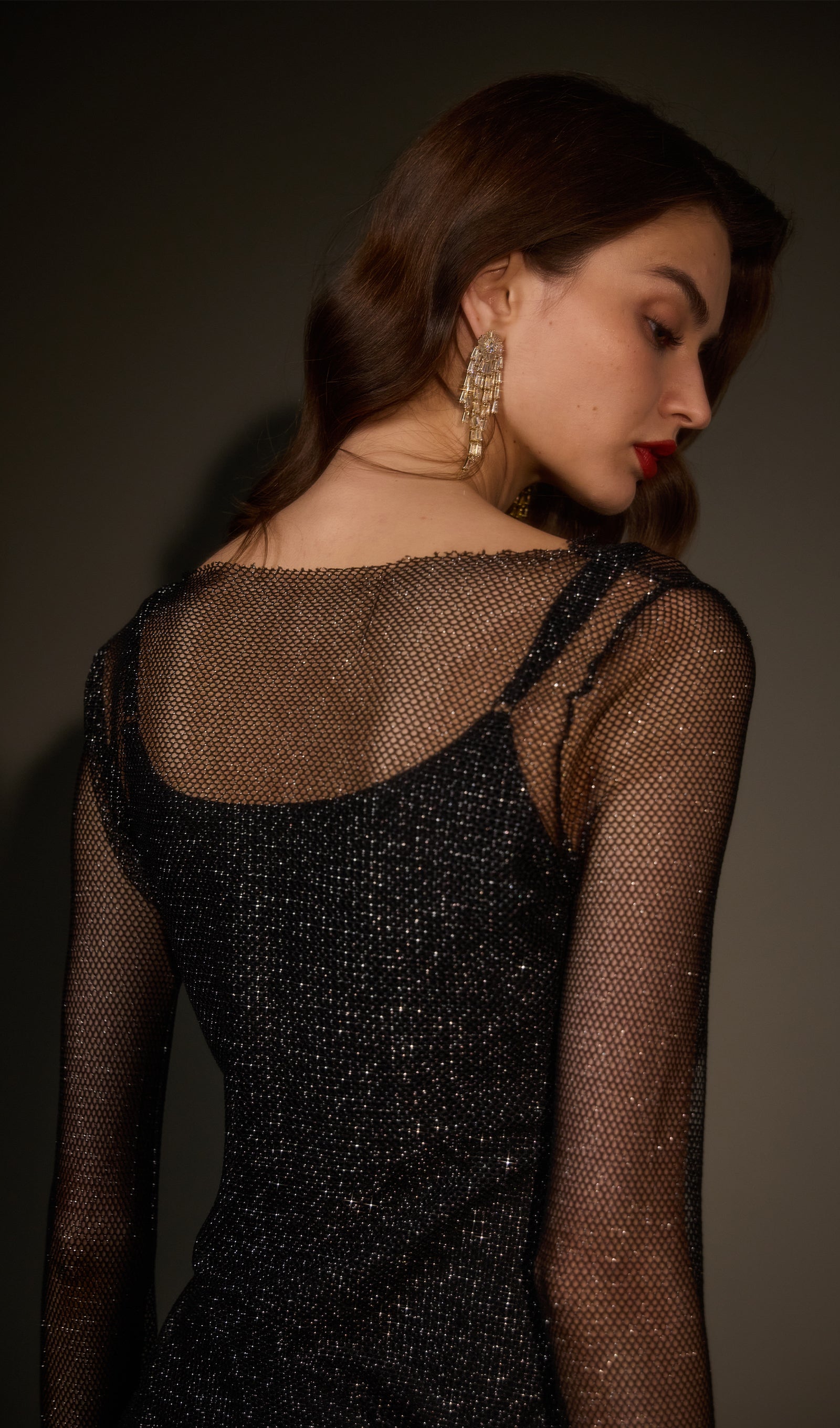 Sheer  Mini Dress in Black (Final Sale-US Only)