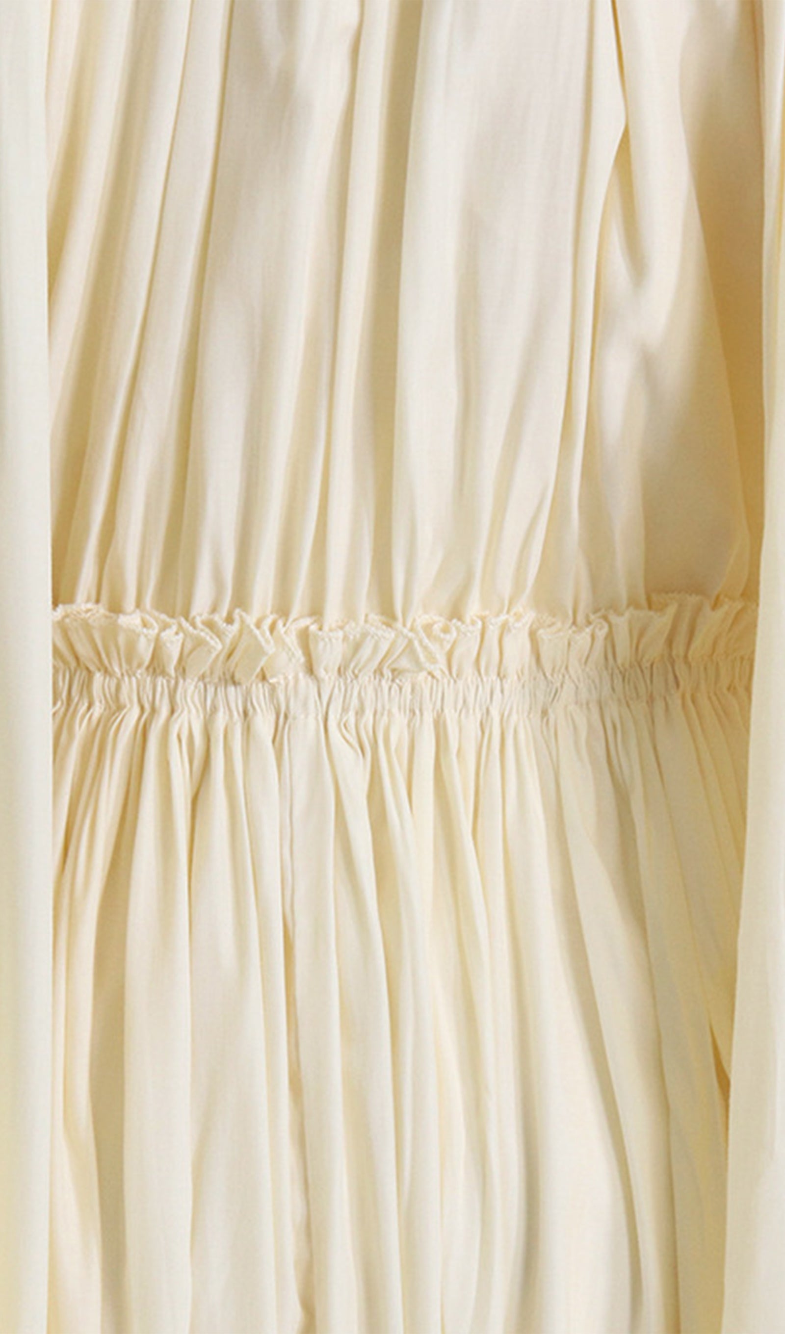 Cape Sleeve Pleated Baggy Midi Dress