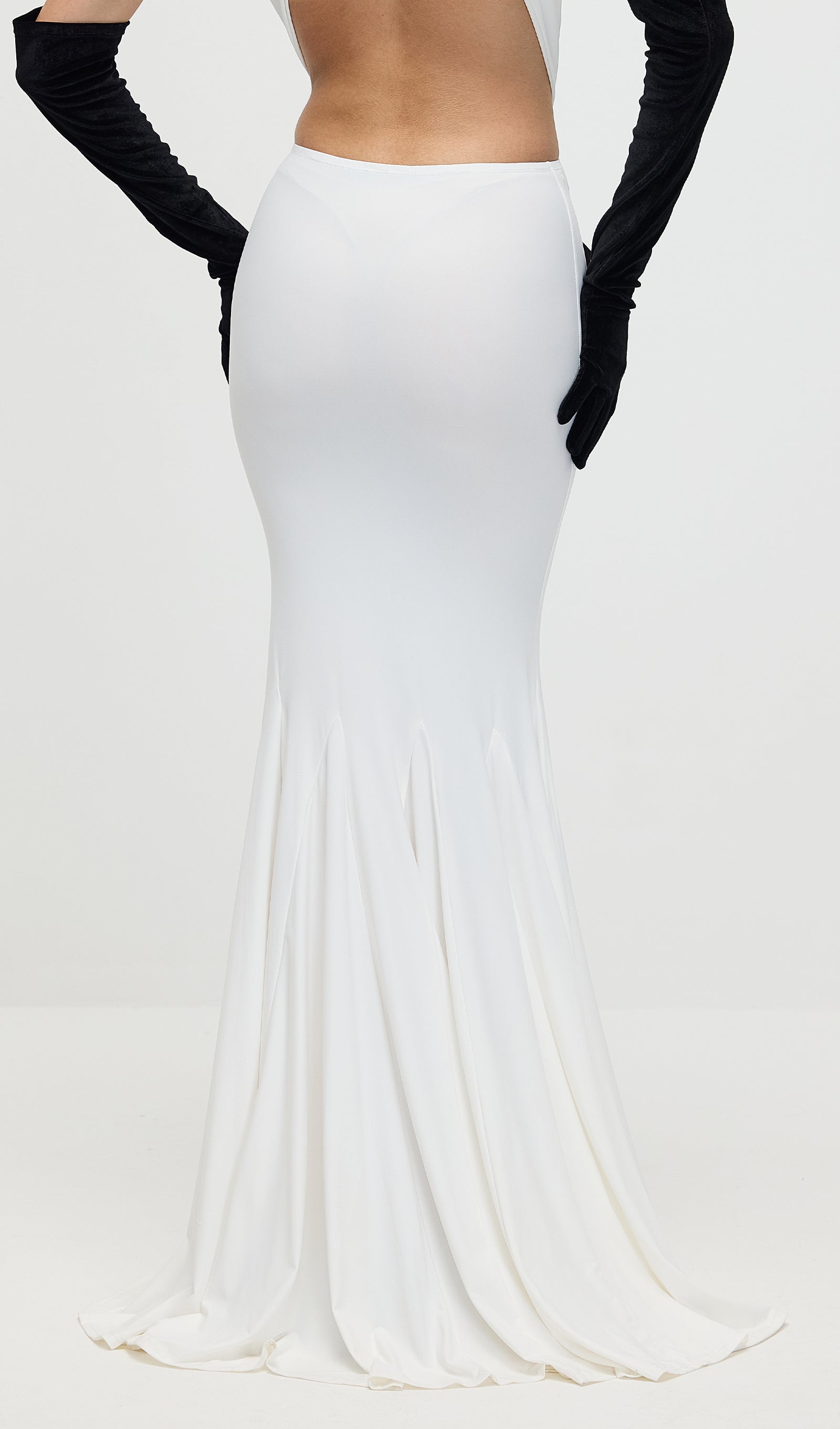 Midikleid in A-Linie mit Blumenmuster und Laternenärmeln