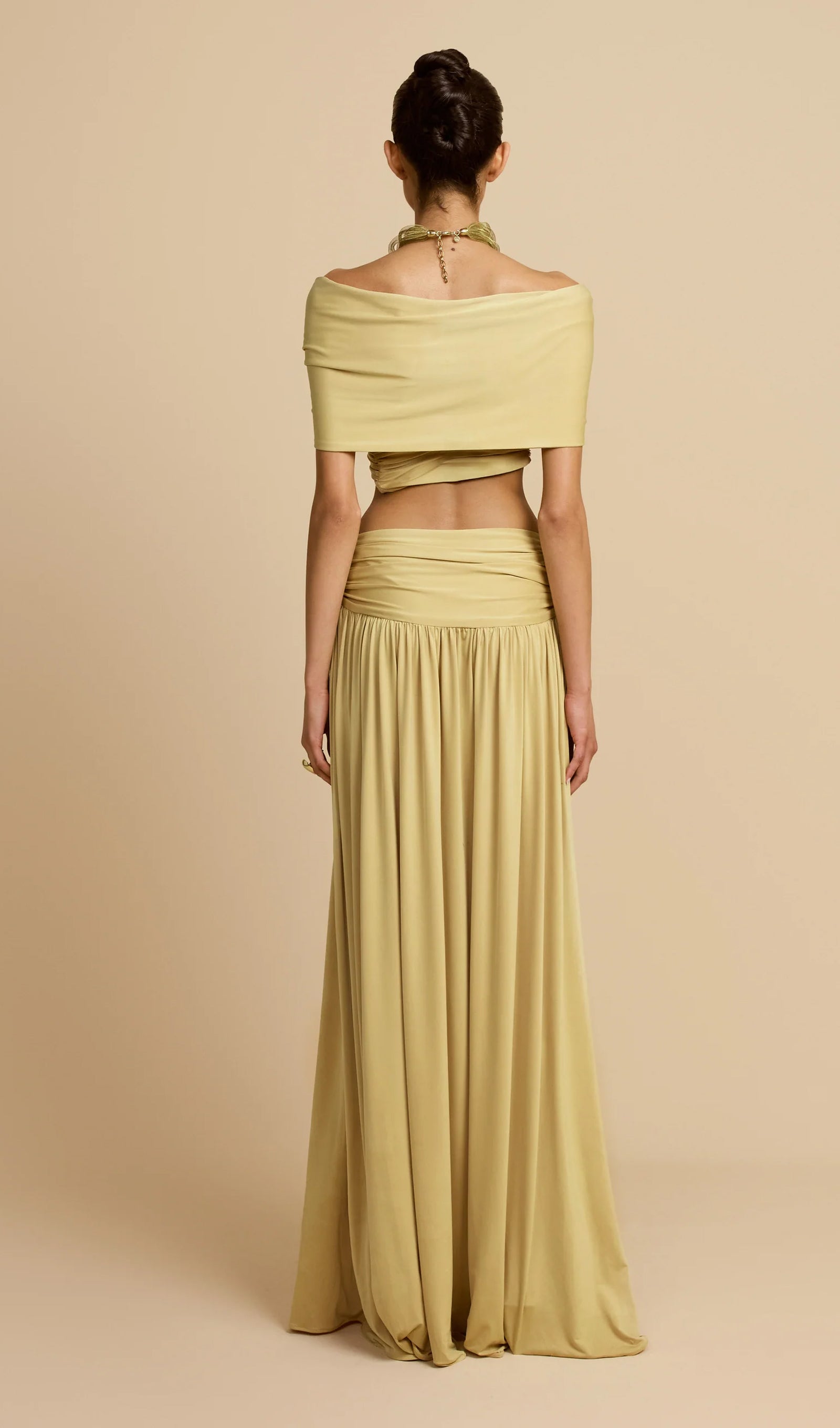 Midikleid in A-Linie mit Blumenmuster und Laternenärmeln