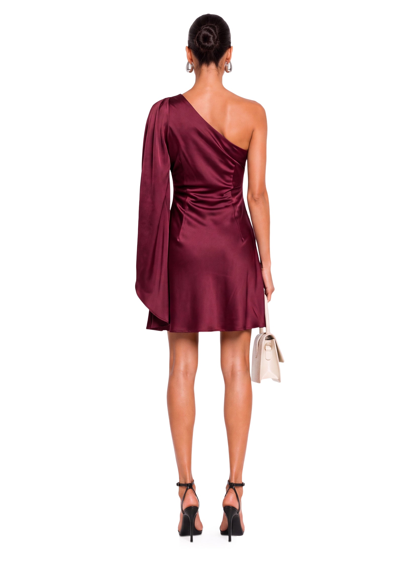 Midikleid in A-Linie mit Blumenmuster und Laternenärmeln