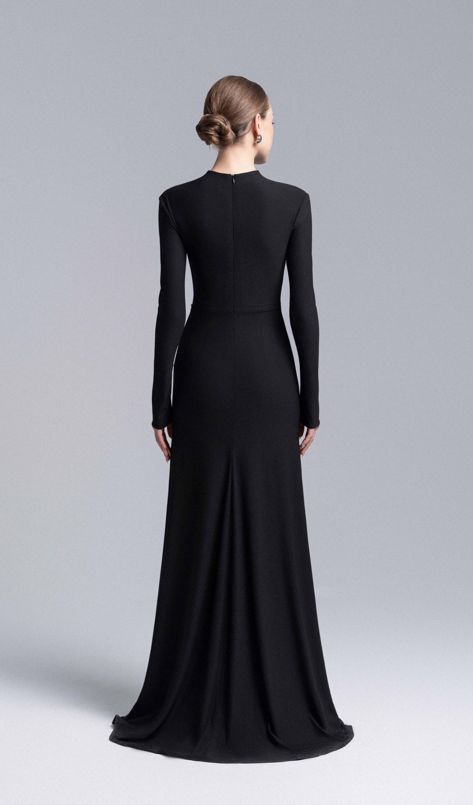 Midikleid in A-Linie mit Blumenmuster und Laternenärmeln