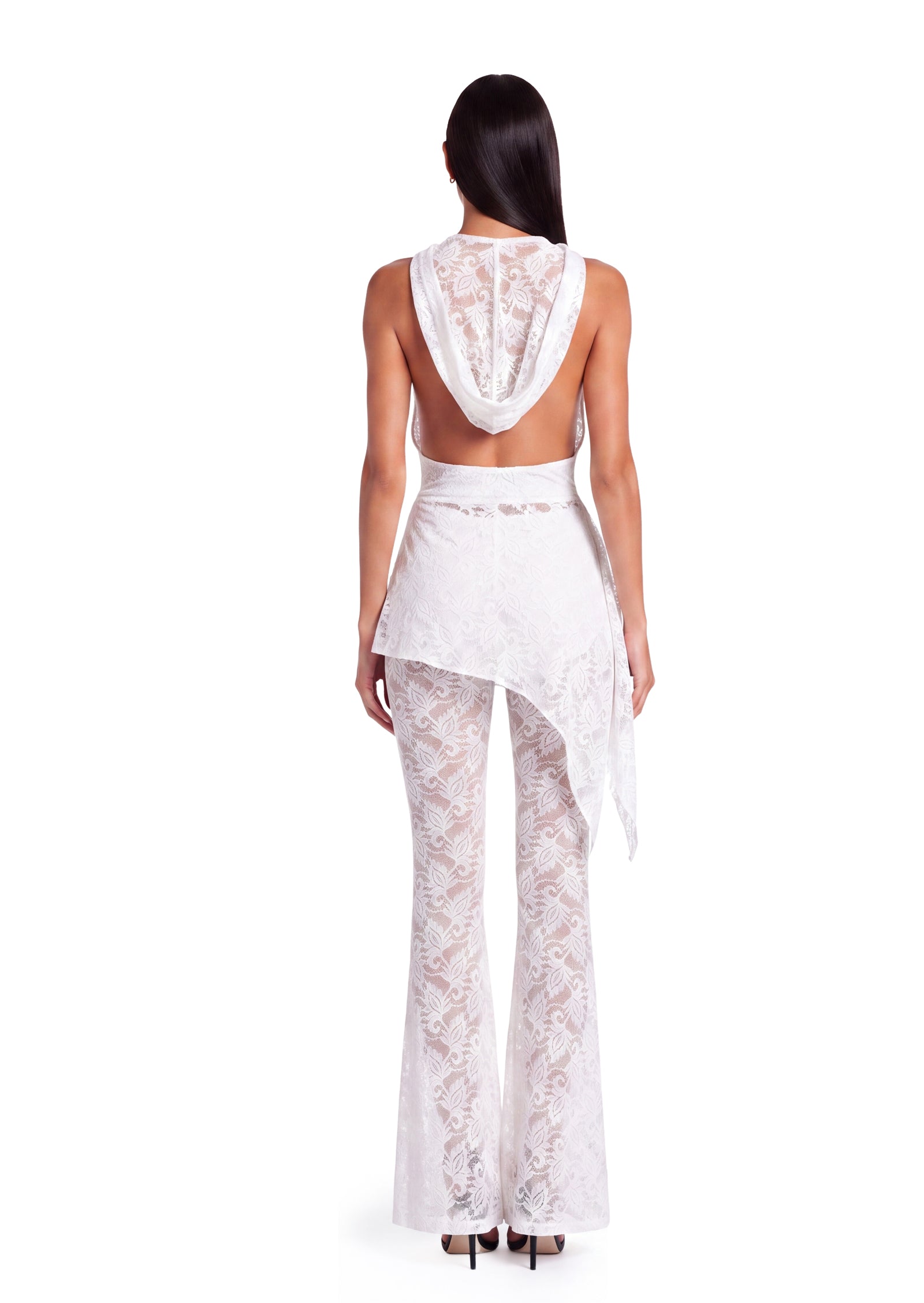 Adla Lace Two Piece Set In White