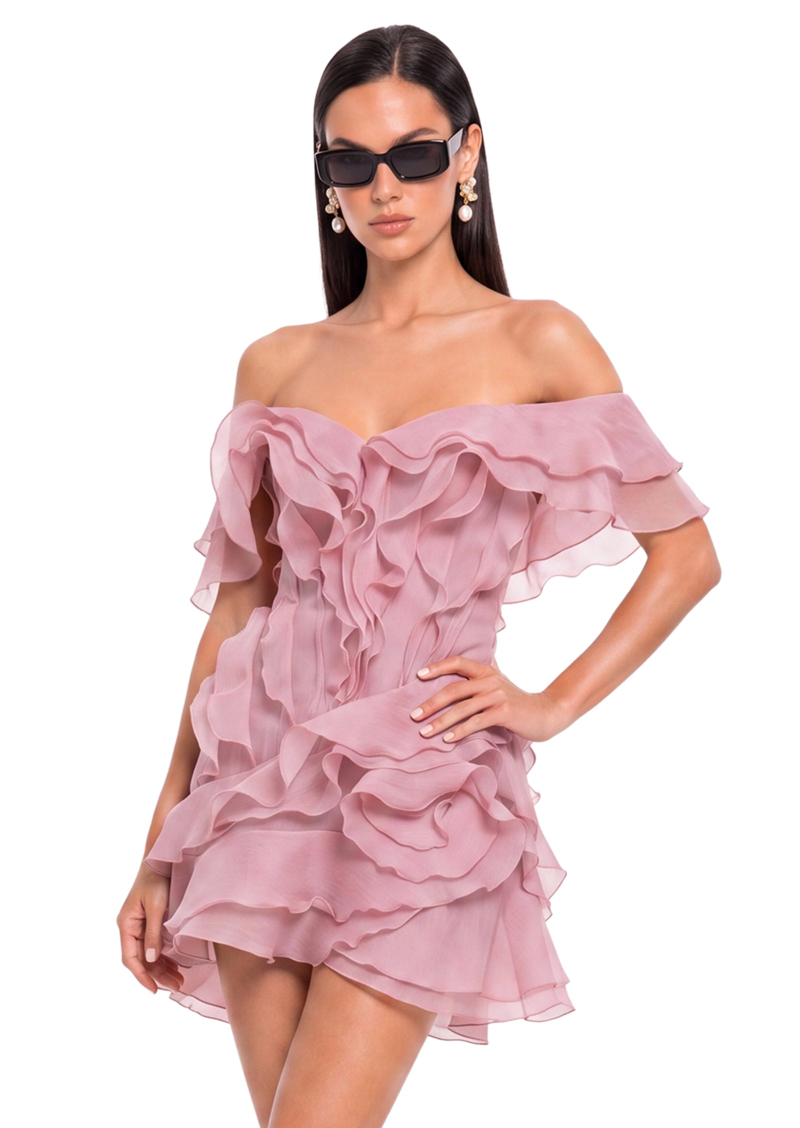 Layered Ruffled Mini Dress