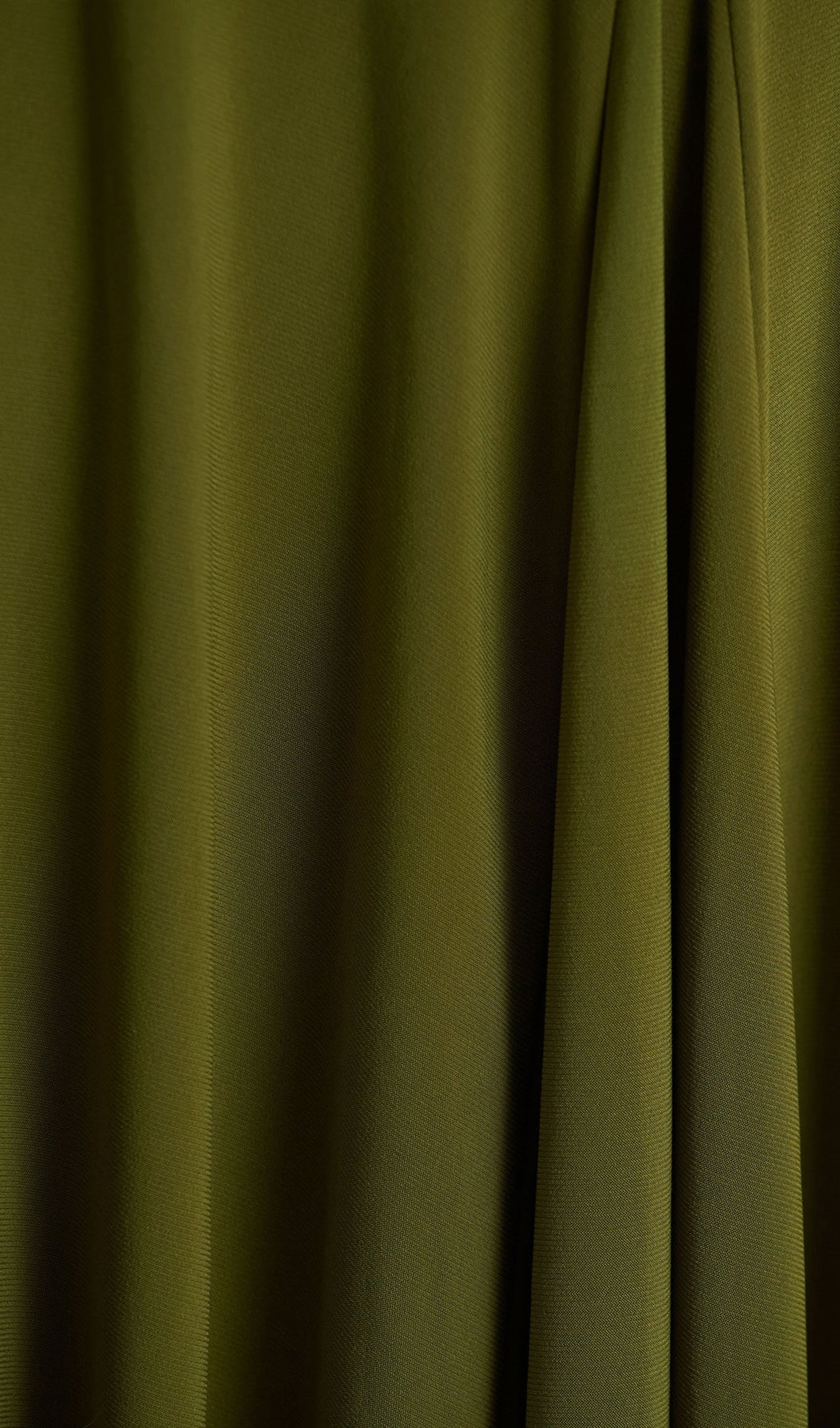 Asymmetric-Neck Midi Dress With Embellishment In Green