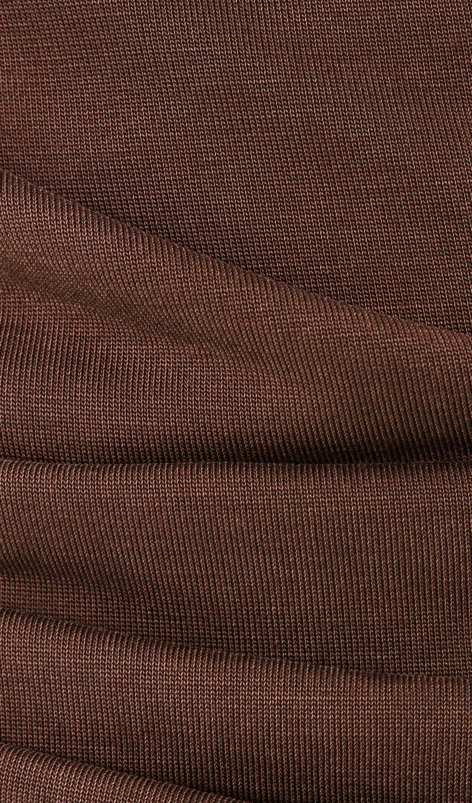 Jersey Long Sleeve Top In Brown