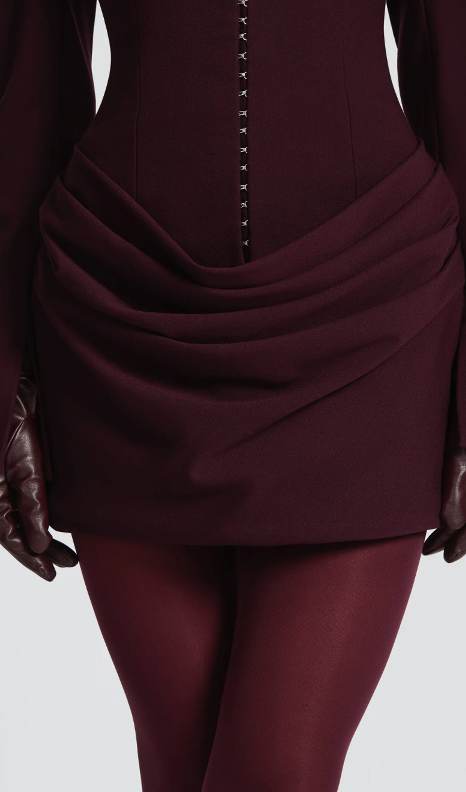 Midikleid in A-Linie mit Blumenmuster und Laternenärmeln