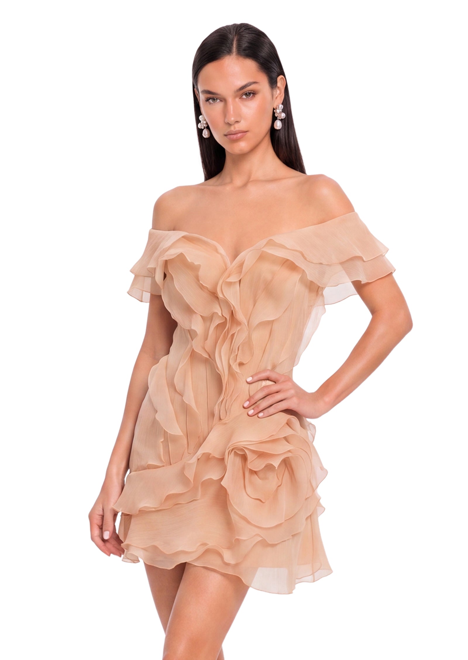 Layered Ruffled Mini Dress