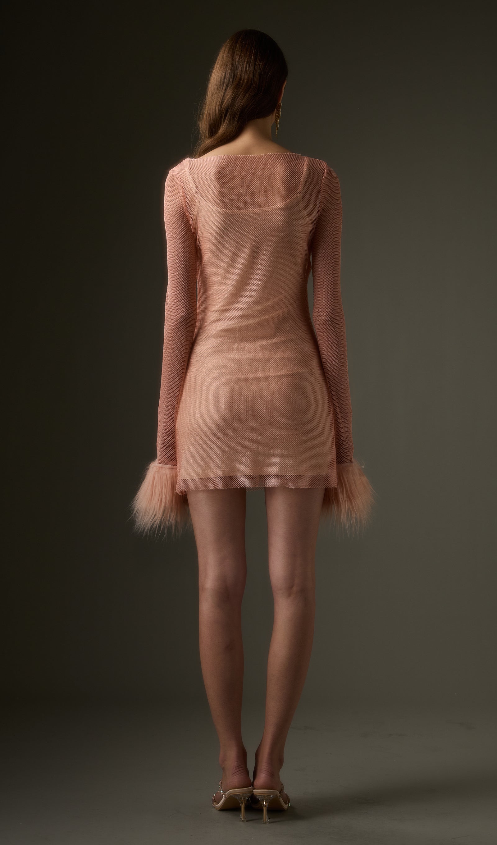 Midikleid in A-Linie mit Blumenmuster und Laternenärmeln