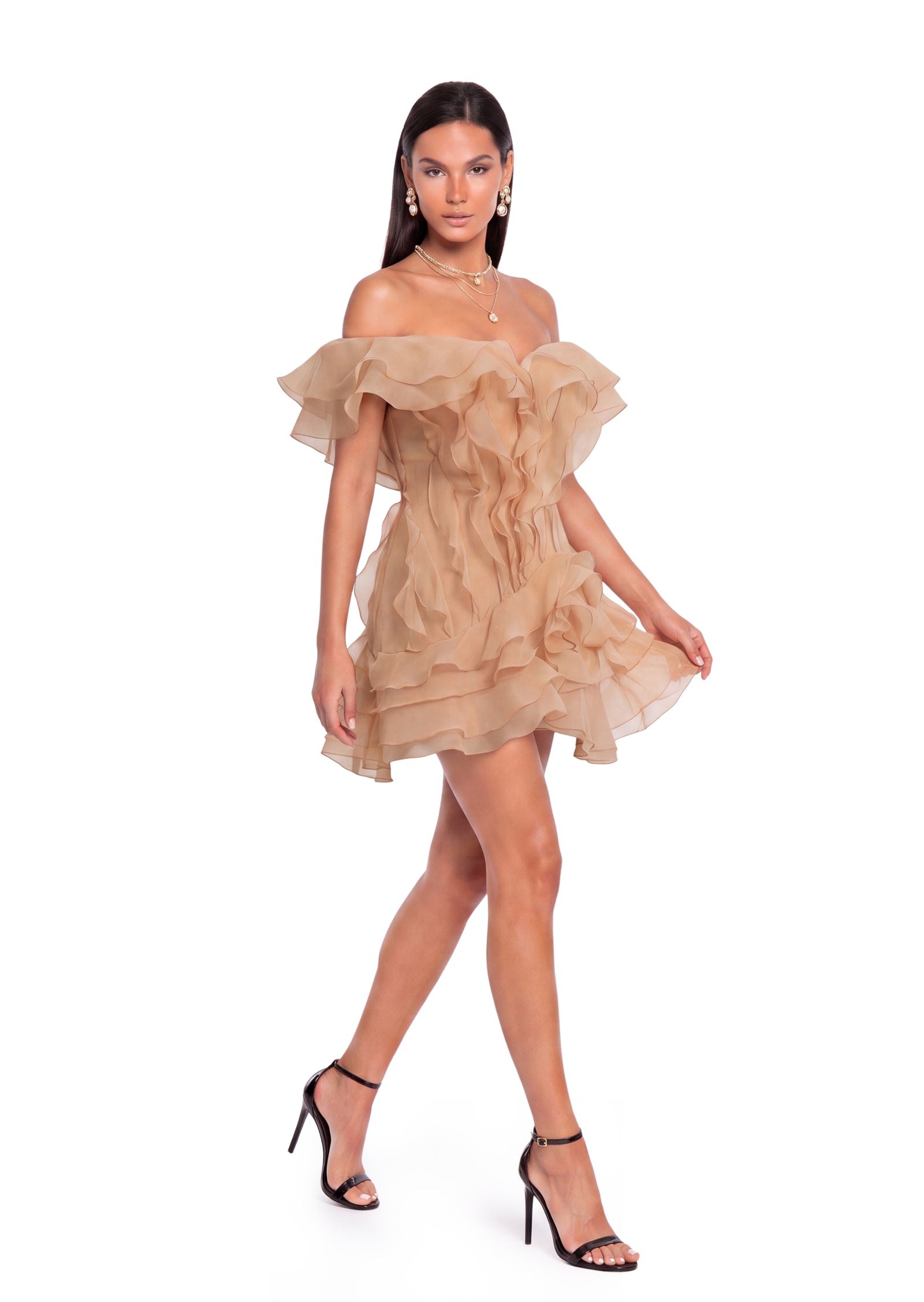 Layered Ruffled Mini Dress