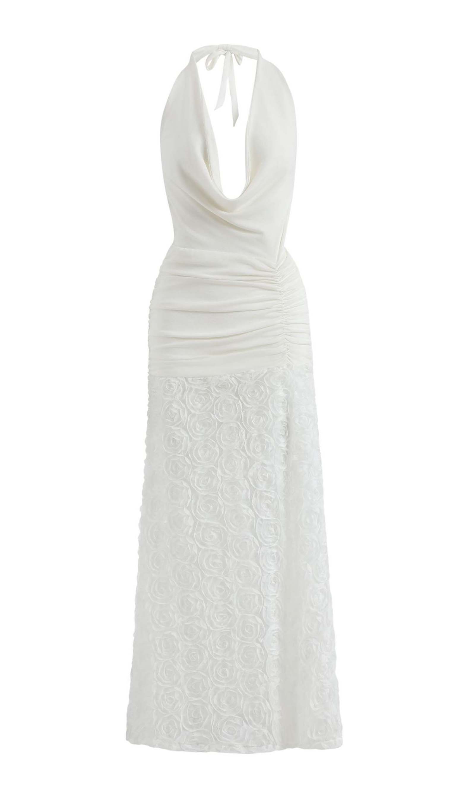 Halter Textured Maxi Dress