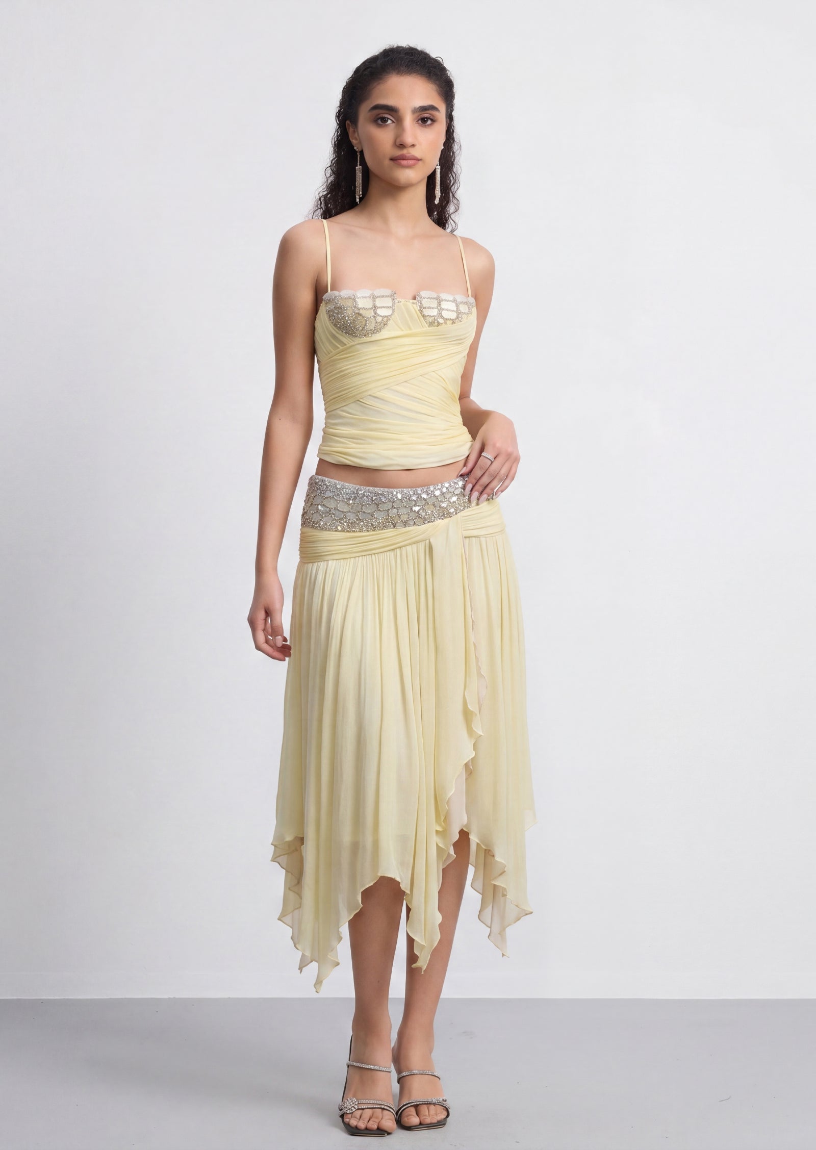 Hannie Layered Pleated Two Piece Set