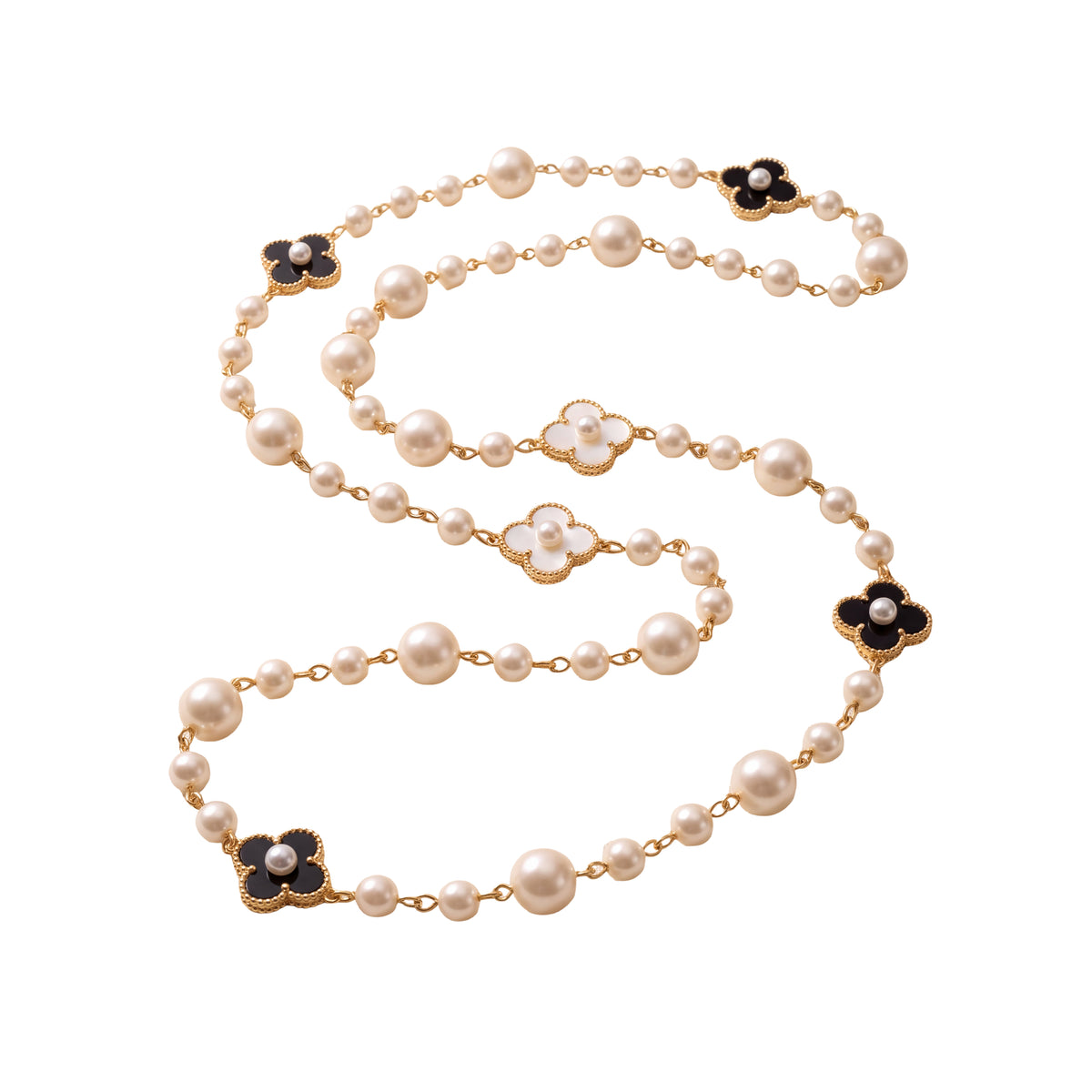Zaryn Long Pearl Necklace