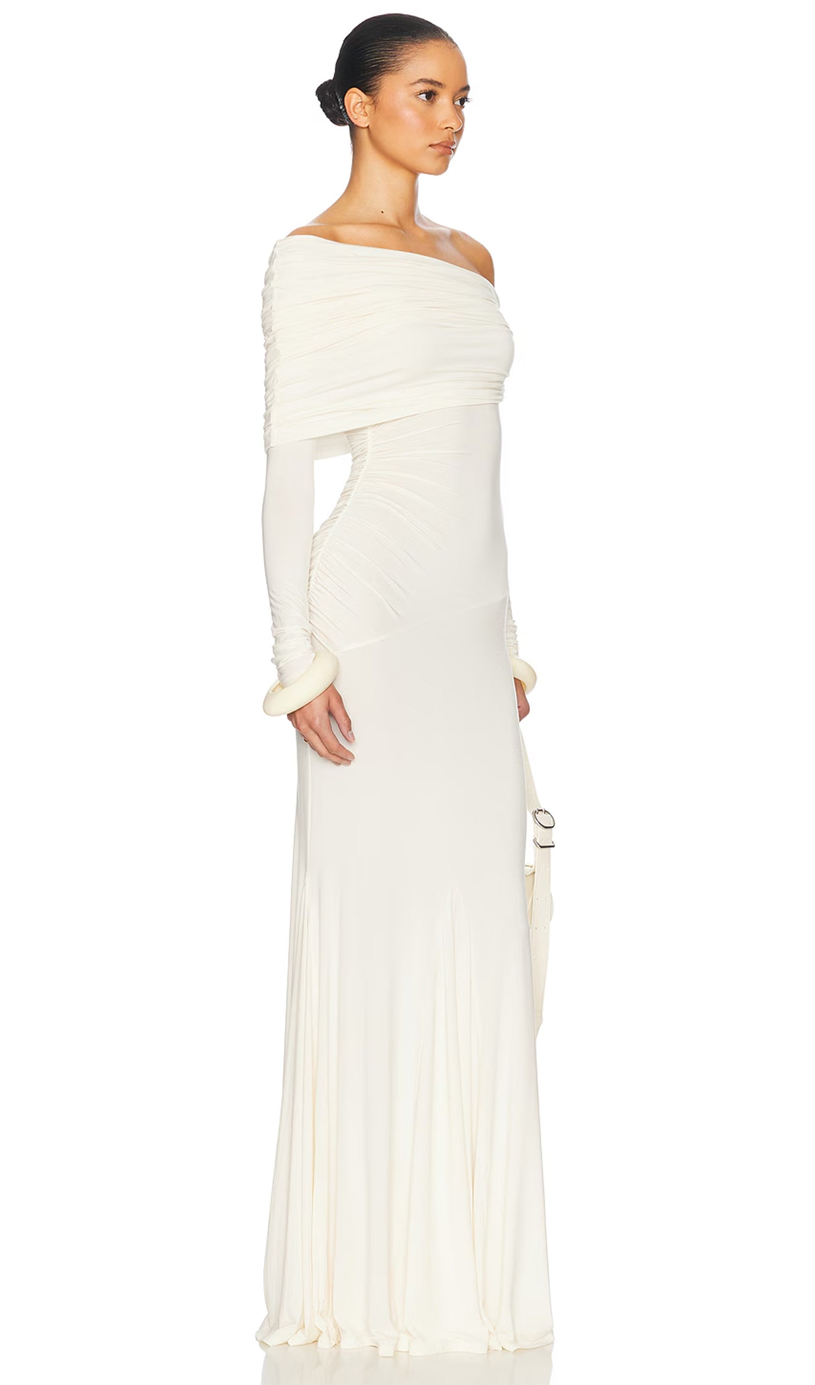 Midikleid in A-Linie mit Blumenmuster und Laternenärmeln