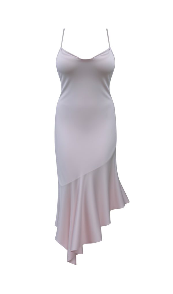 Silk Satin Midi Dress