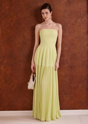 Vallea Draped Jersey Bustier Midi Dress