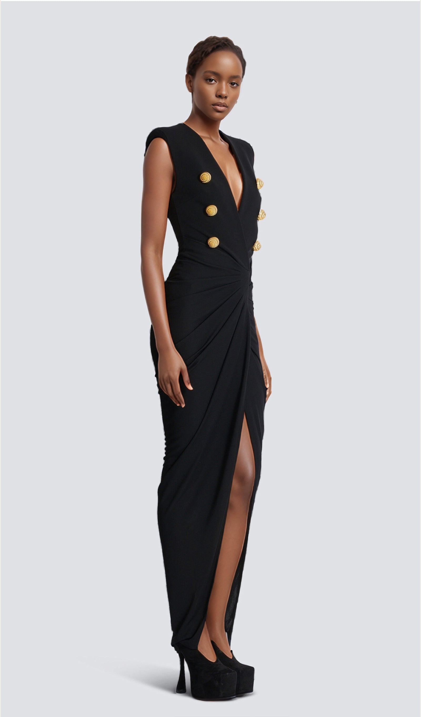 فستان قصير أحمر بدون حمالات مع فيونكة 