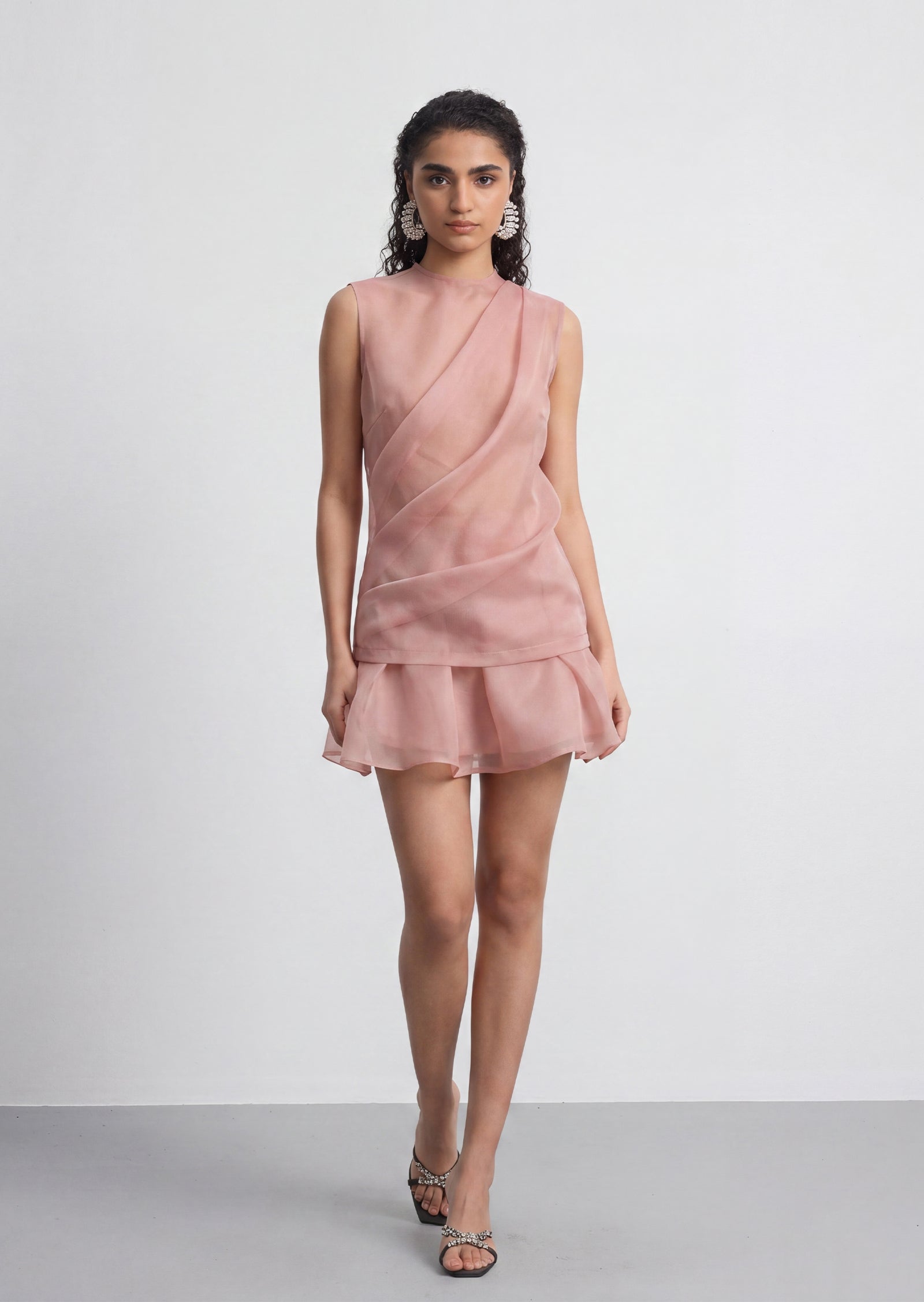 Hakula Organza Two Piece Set In Pink