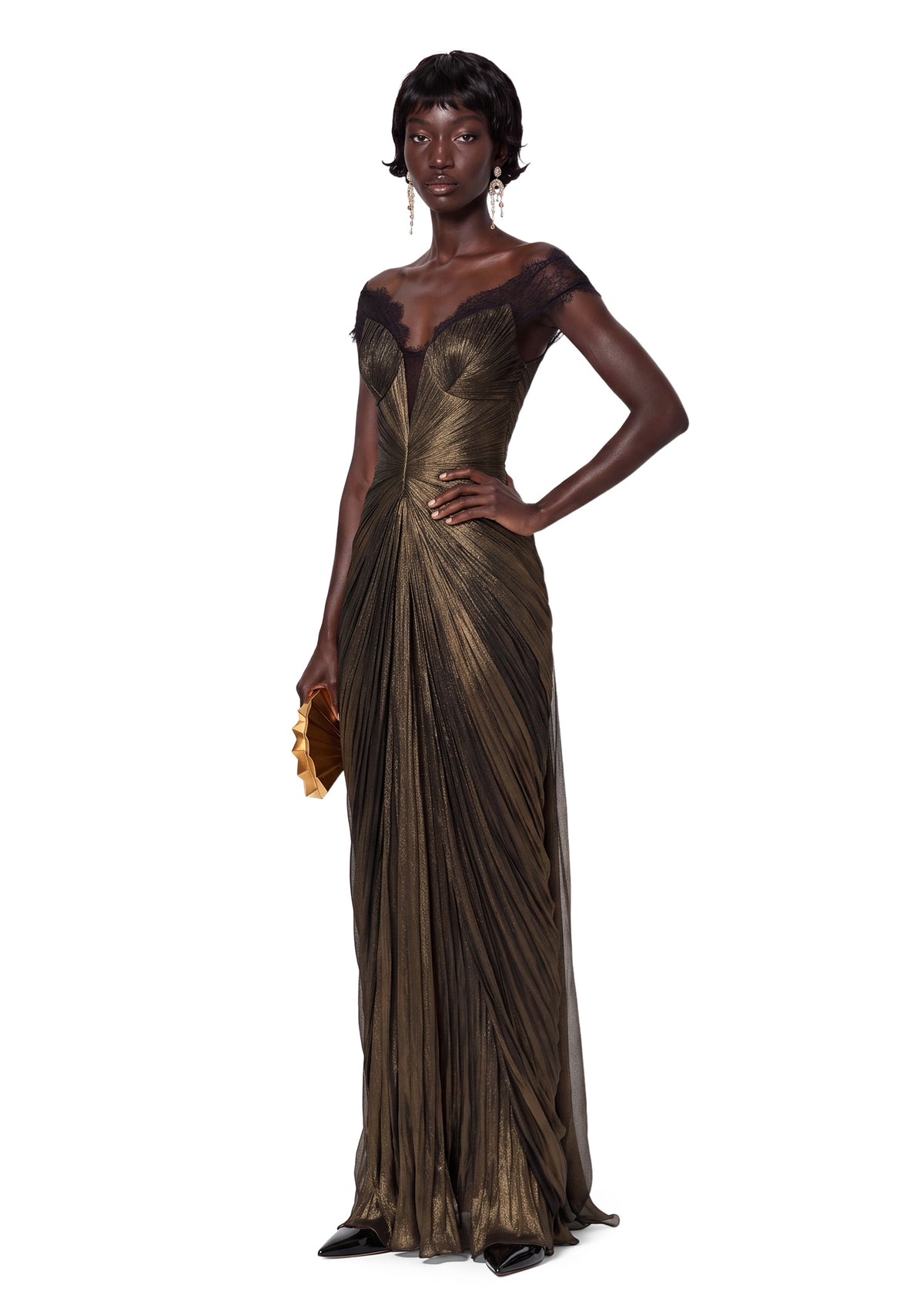 Yaqub Sleeveless Lace Maxi Dress