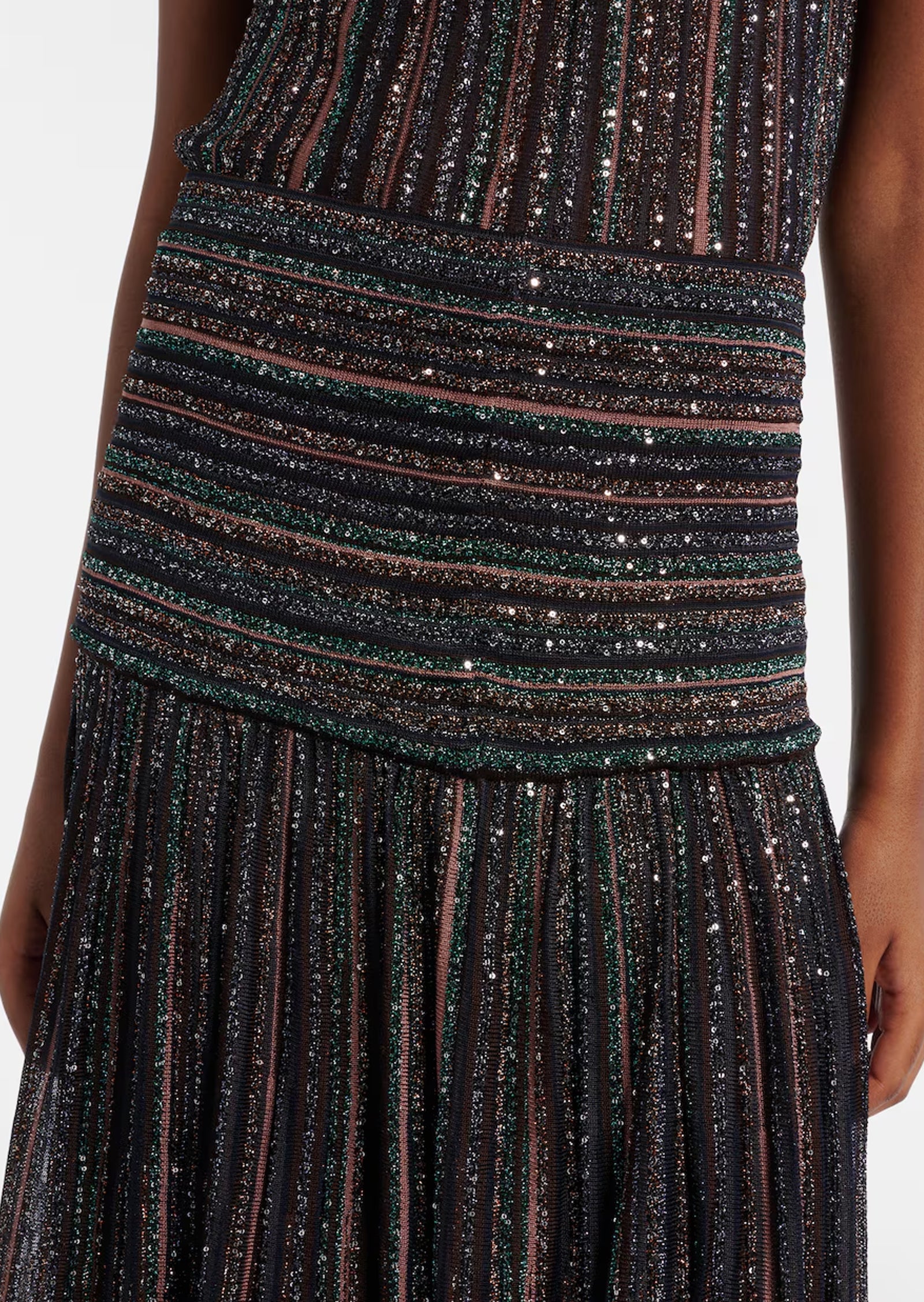 Midikleid in A-Linie mit Blumenmuster und Laternenärmeln