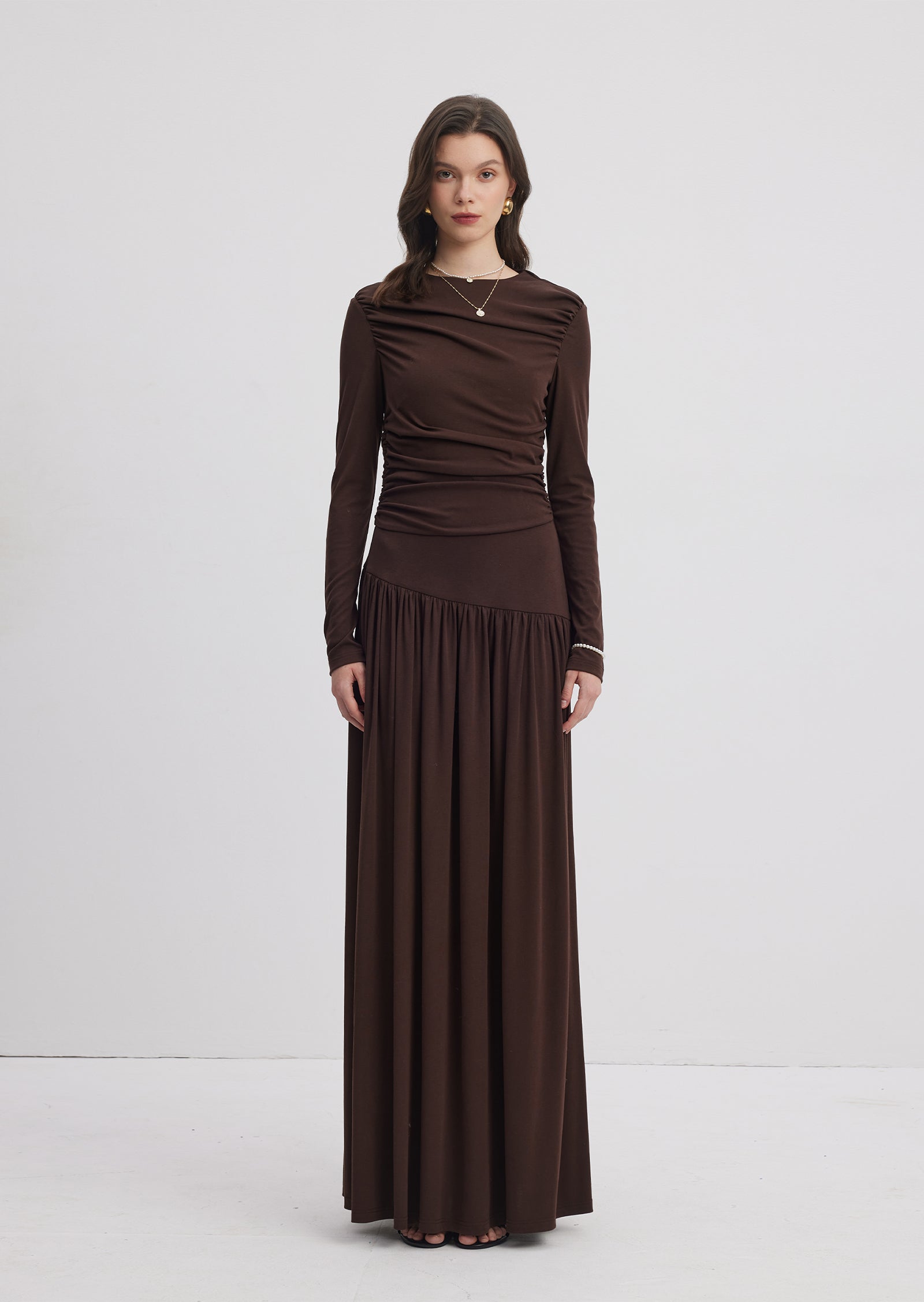 Ruffle Knitted Maxi Dress