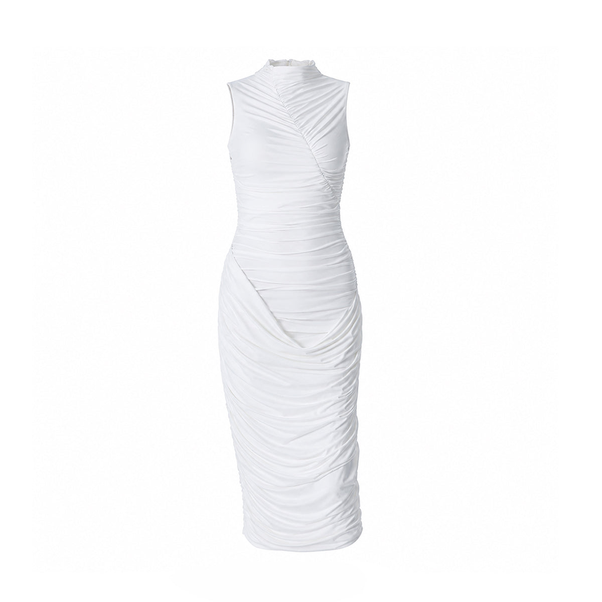 Cabernet Sleeveless Pleated Midi Dress