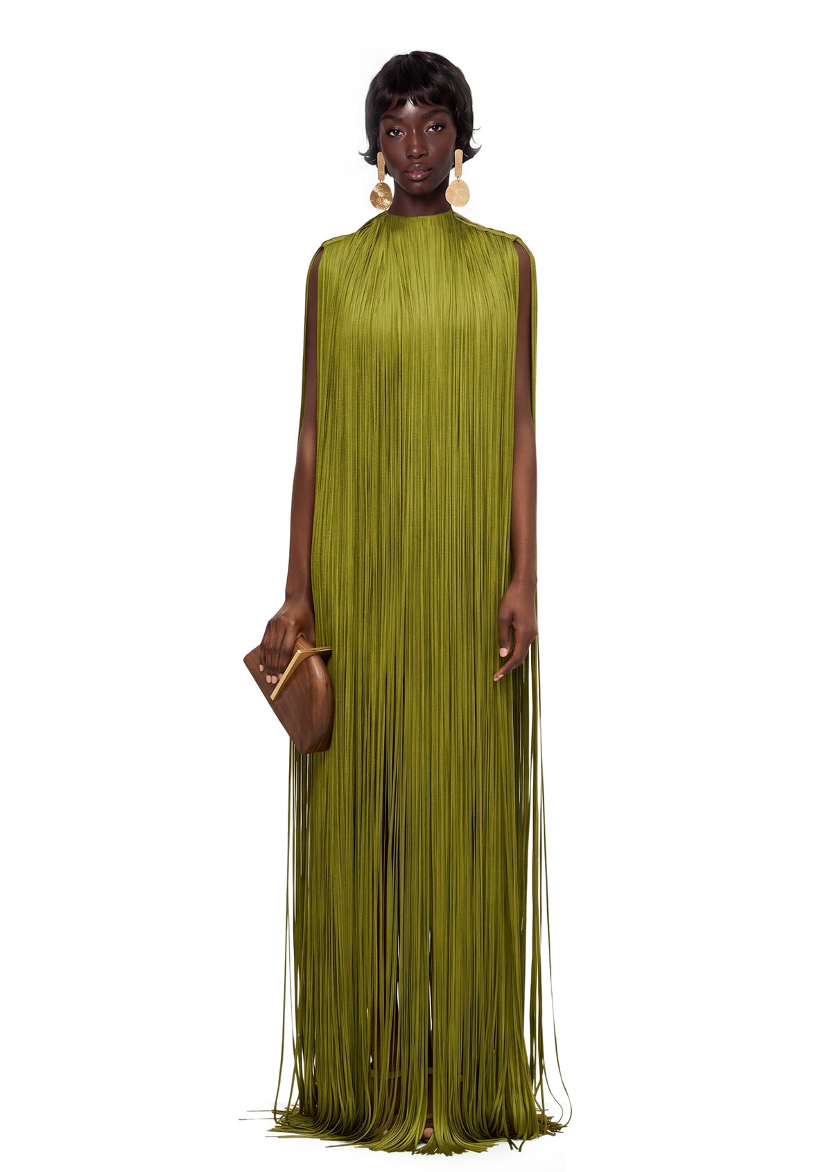 Yuzuru Sleeveless Fringe Maxi Dress