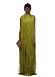 Yuzuru Sleeveless Fringe Maxi Dress
