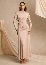 Midikleid in A-Linie mit Blumenmuster und Laternenärmeln
