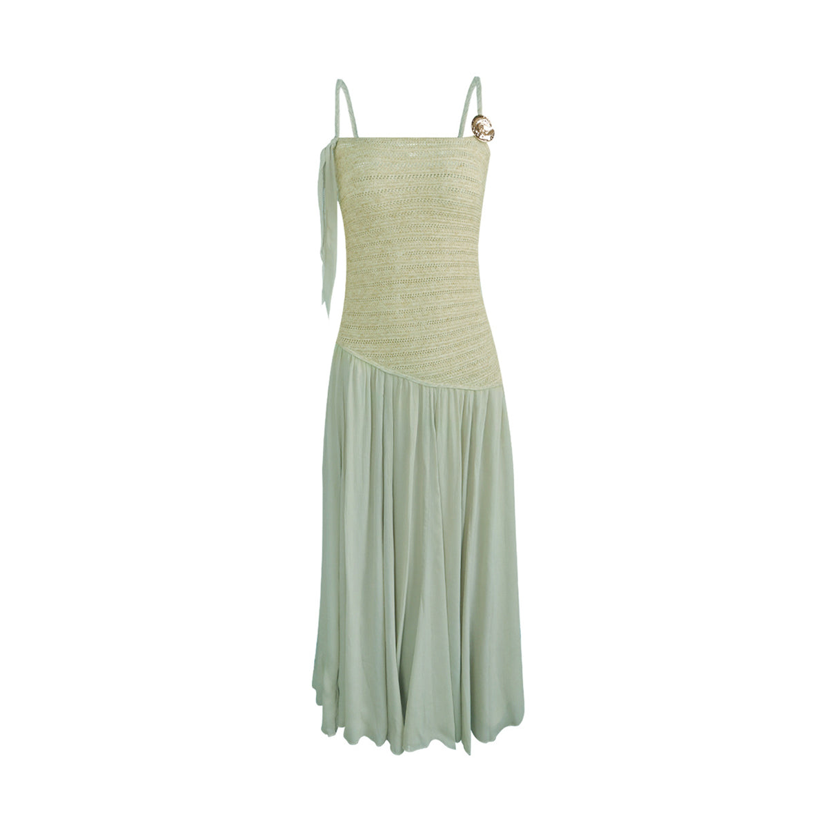 Midikleid in A-Linie mit Blumenmuster und Laternenärmeln
