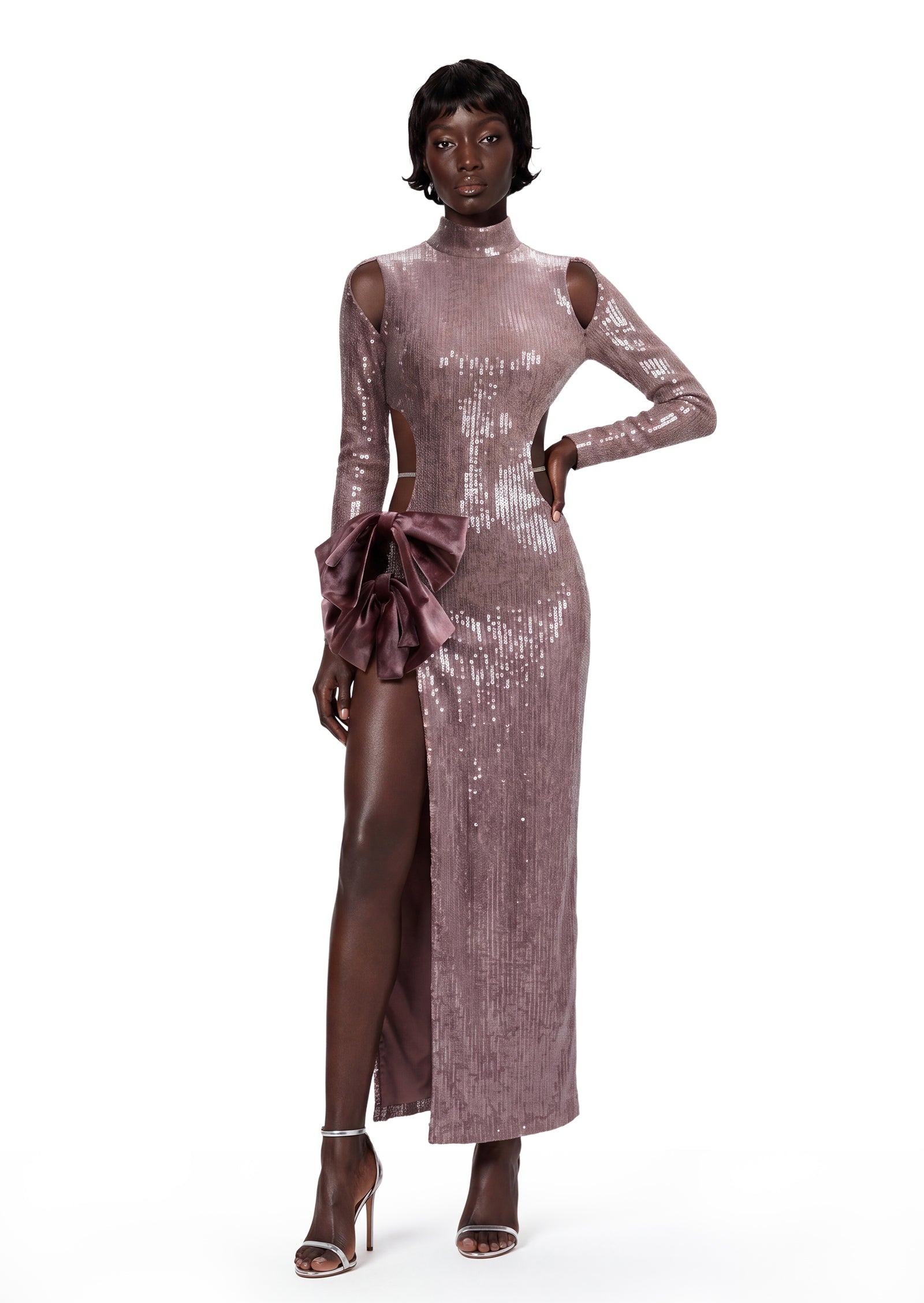 Beasley Long Sleeve Sequin Maxi Dress