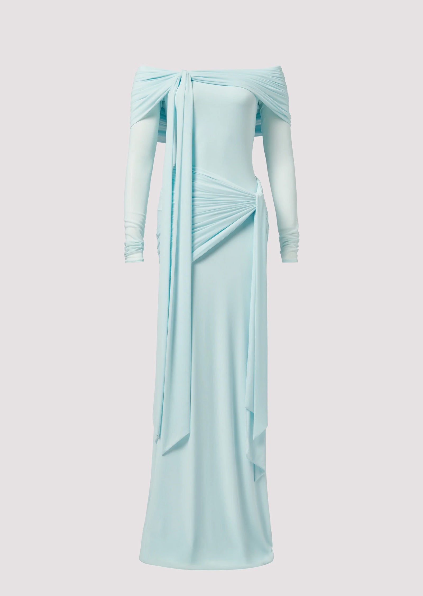Heloise Long Sleeve Maxi Dress In Blue