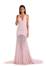 Lael V Neck Sleeveless Maxi Dress In Pink
